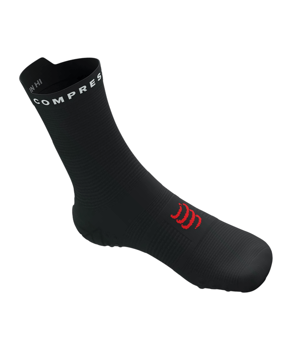 Compressport Pro Racing v4.0 Run High Socken Schwarz - schwarz