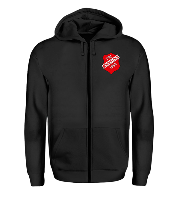TSV Schopfloch Fullzip Hoody Wappen Zip Schwarz - schwarz