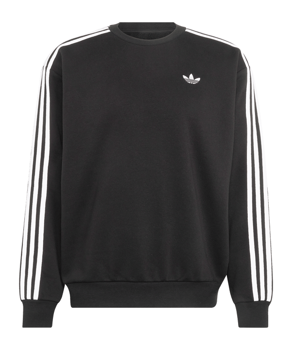 adidas Originals Adicolor 3-Stripes Oversized Sweatshirt Schwarz - schwarz