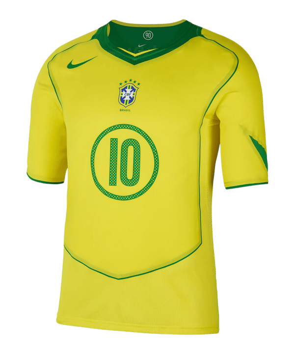 Nike Brazil Reissue 2004 Ronaldinho + 10 Trikot Gelb F731 - gelb