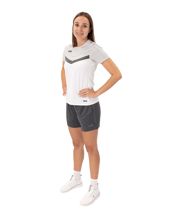 JAKO Iconic T-Shirt Damen Weiss Grau F016 - weiss