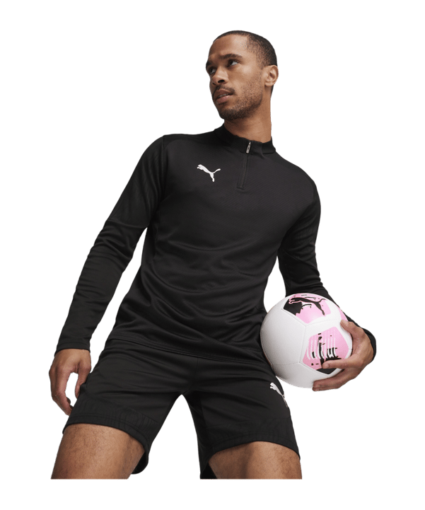 PUMA teamFINAL Training 1/4 Zip Sweatshirt F03 - schwarz