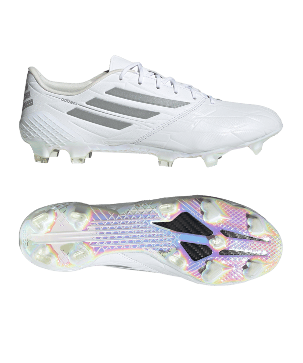 adidas F50 Adizero IV Leather FG Speed Legacy Weiss Silber - weiss