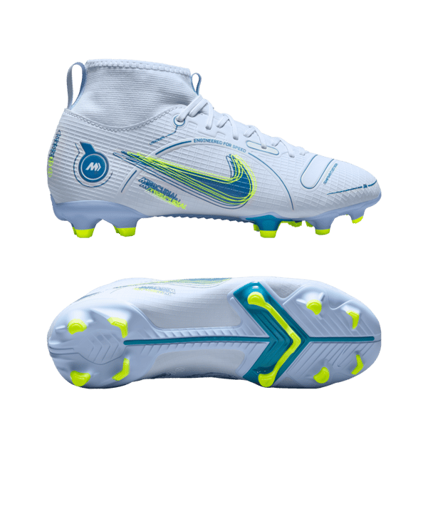 Nike Jr Mercurial Superfly VIII Progress Academy FG/MG Kids Grau F054 - grau