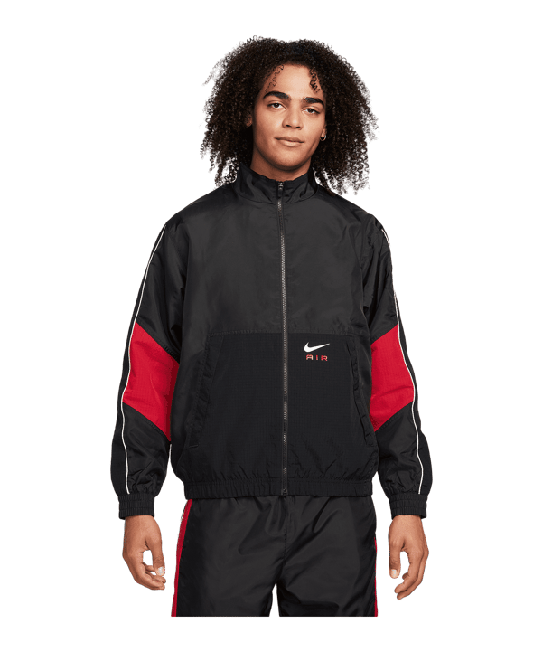 Nike Woven Air Jacke Schwarz Rot F011 - schwarz
