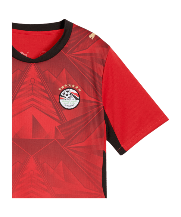 PUMA EFA Egitto Maglietta Home CM 2026 Kids Rosso C01 - rosso