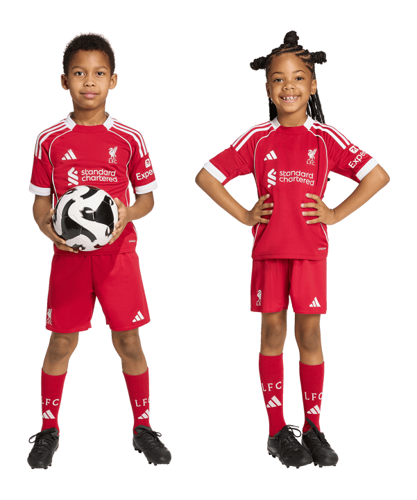 adidas FC Liverpool Trikot Set Home 2025/2026 Kids Rot - rot