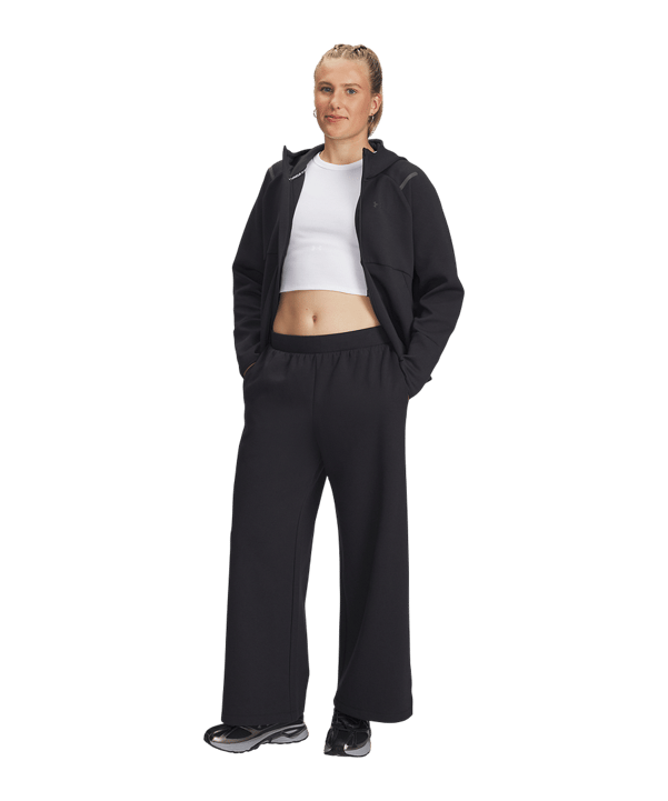 Under Armour Unstoppable Fleece Kapuzenjacke Damen Schwarz F001 - schwarz