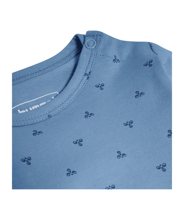 Hummel Mini Bee Aop Body L/S Anzug Kids Blau F7162 - blau