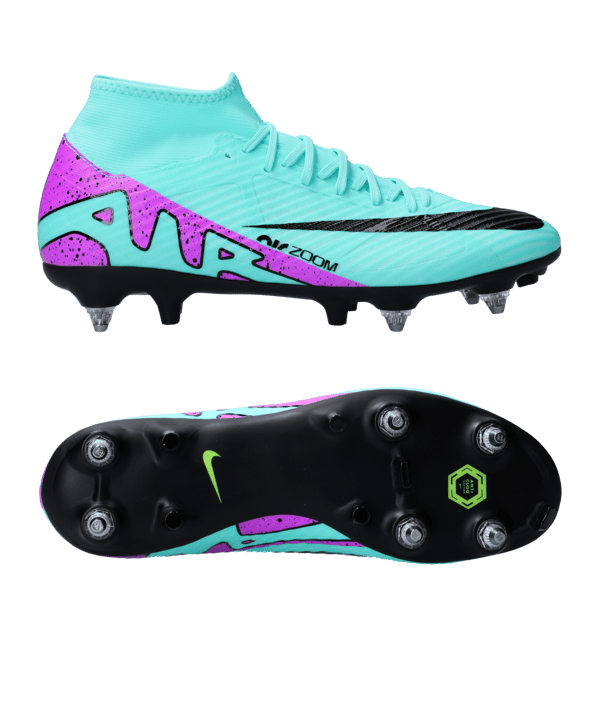 Nike Air Zoom Superfly IX Academy SG-Pro AC Peak Ready Grün Pink Schwarz F300 - gruen