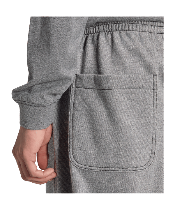 adidas Originals Trefoil Essentials Melange Baggy Open Hem Manguera Grigio - grigio
