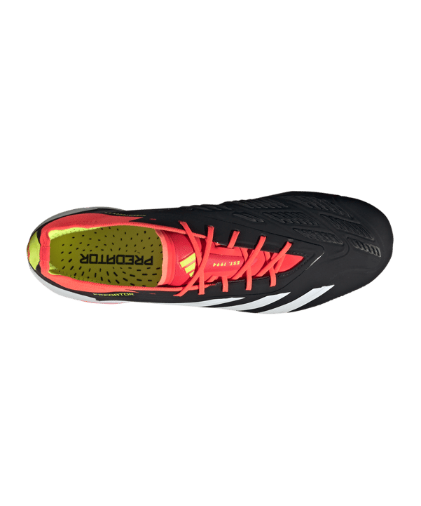adidas Predator Elite FG Solar Energy Schwarz Weiss Rot - schwarz
