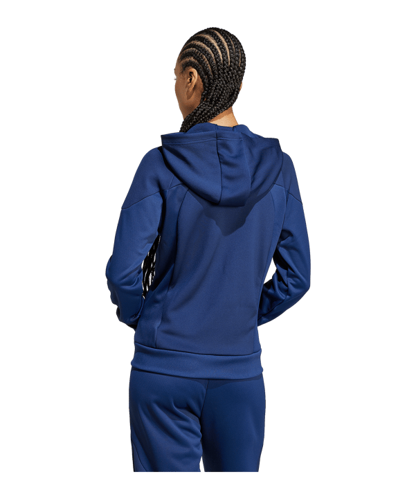 adidas Tiro 25 Travel Kapuzenjacke Damen Blau - blau