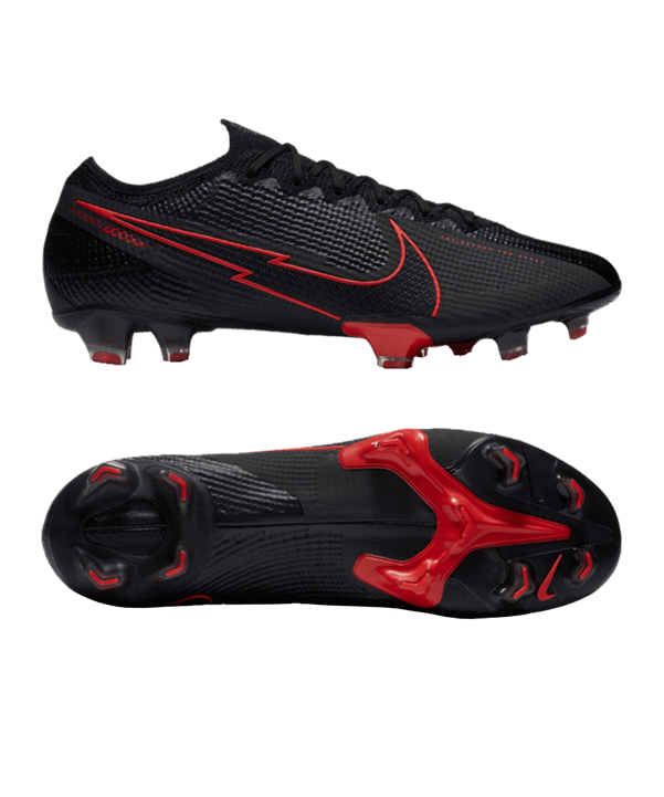 Nike Mercurial Vapor XIII Black X Chile Red Elite FG Schwarz F060 - schwarz