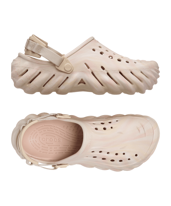 Crocs Echo Marbled Clog Badelatsche Rosa - rosa