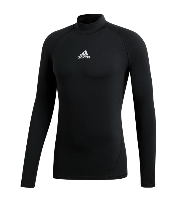 adidas Alphaskin Mock Warm langarm Schwarz - schwarz