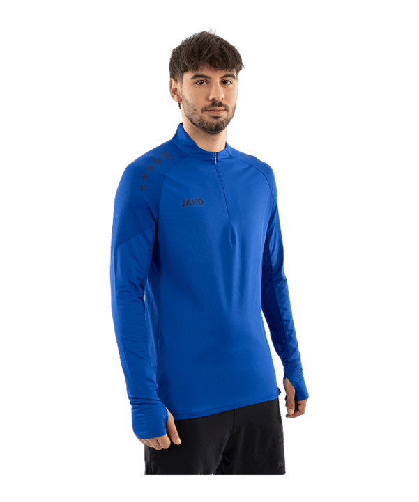 JAKO ZipTop Light Flow Sweatshirt Blau F400 - blau