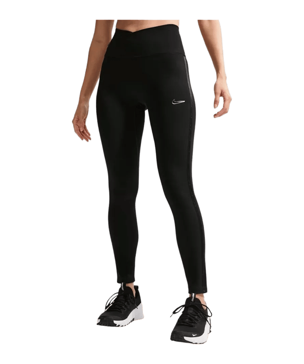 Nike One High Rise Leggings Damen Schwarz F010 - schwarz