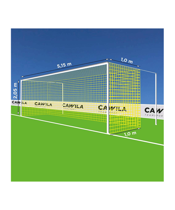 Cawila Tornetz 5,15x2,05m | Tiefe 1,0x1,0m | Maschenweite 12cm | Stärke 4mm | gelb - gelb