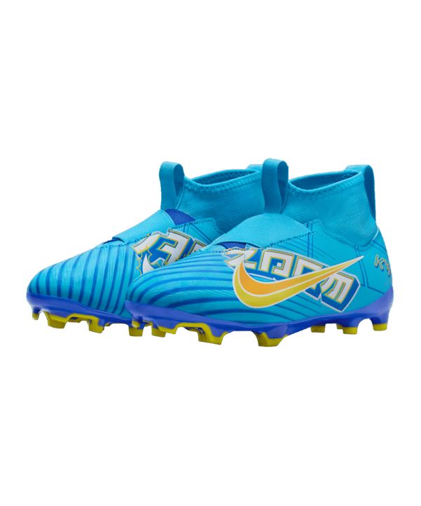 Nike Jr Air Zoom Mercurial Superfly IX Academy FG/MG Mbappe Signature Kids Blau F400 - blau