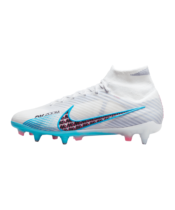 Nike Air Zoom Mercurial Superfly IX Elite SG-Pro AC Blast Weiss Blau Pink F146 - weiss