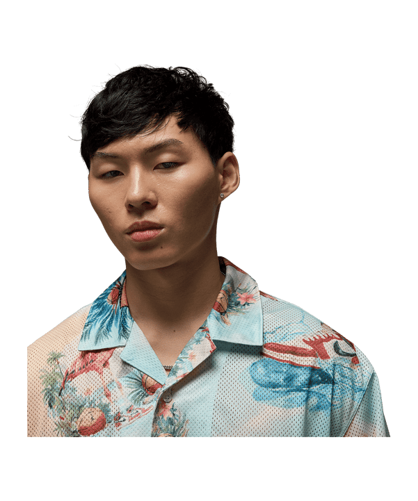 Jordan Essentials Printed Camp T-Shirt Beige F133 - beige