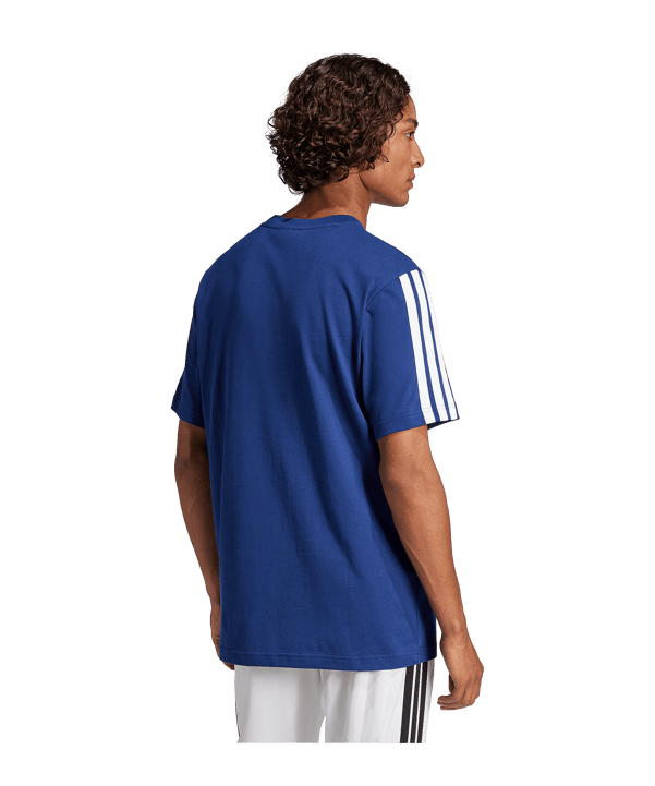 adidas Essentials 3 Stripes T-Shirt Blau - blau