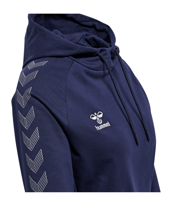 Hummel Move Grid Cotton Hoody Damen Blau F7026 - blau