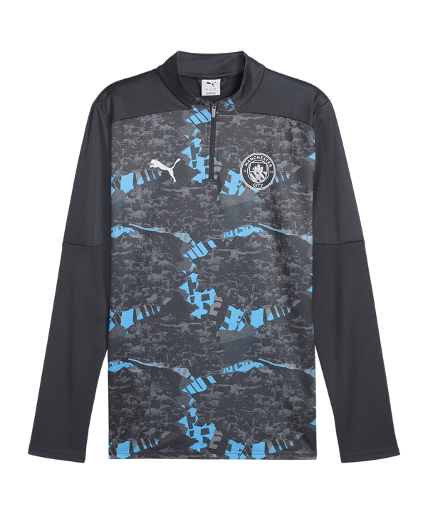 PUMA Manchester City Prematch 1/4 Zip Sweatshirt 2024/2025 Grau F74 - grau