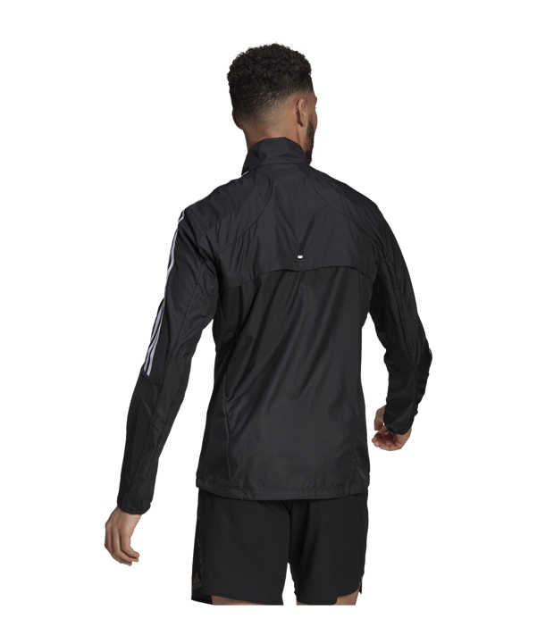 adidas Marathon Jacke Running Schwarz Weiss - schwarz