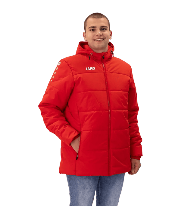 JAKO Team Veste à capuche Rouge C100 - rouge