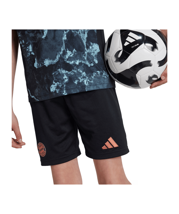 adidas FC Bayern München Short Away 2024/2025 Kids Schwarz - schwarz