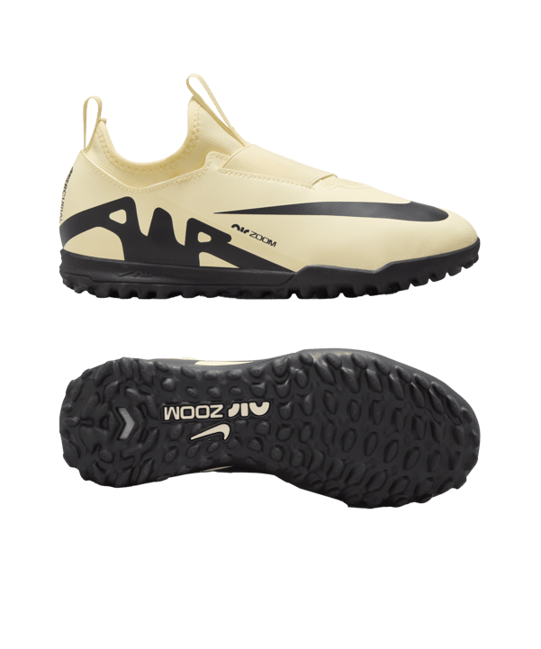 Nike Jr Air Zoom Mercurial Vapor XV Academy TF  Mad Ready Kids Beige Schwarz F700 - beige
