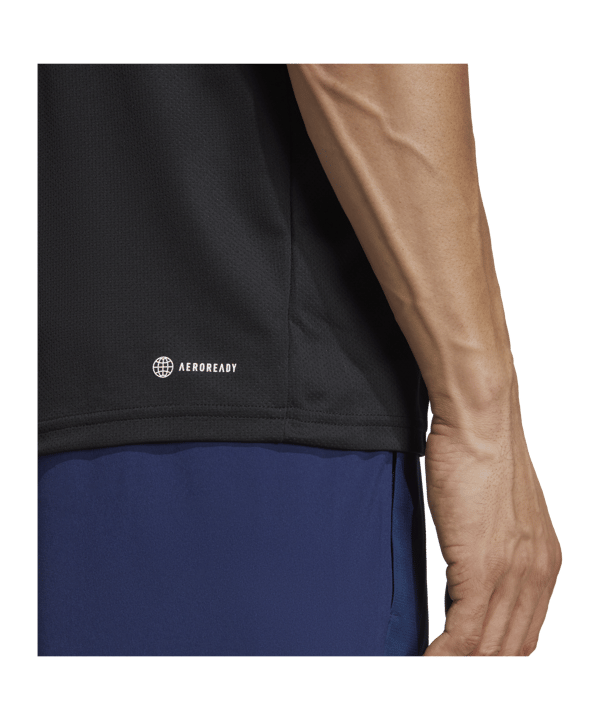 adidas Performance Base T-Shirt Schwarz Weiss - schwarz