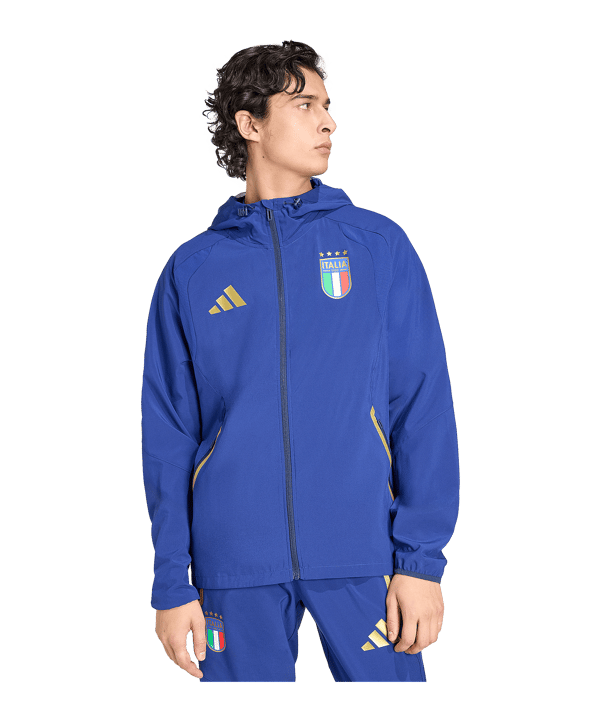 adidas Italien Tiro Travel Windjacke Blau - blau