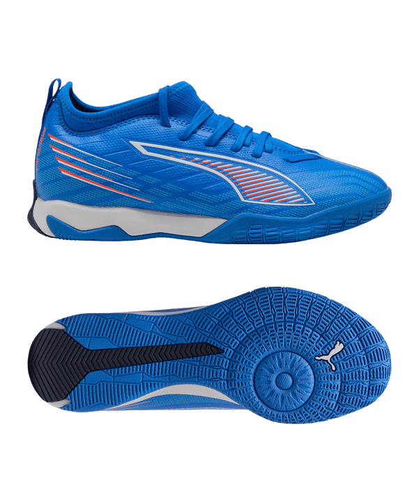 PUMA ULTRA 6 Match Mid IN Untamed Kids Blau F01