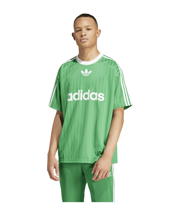 adidas Originals Adicolor Poly T-Shirt Grün Weiss - gruen