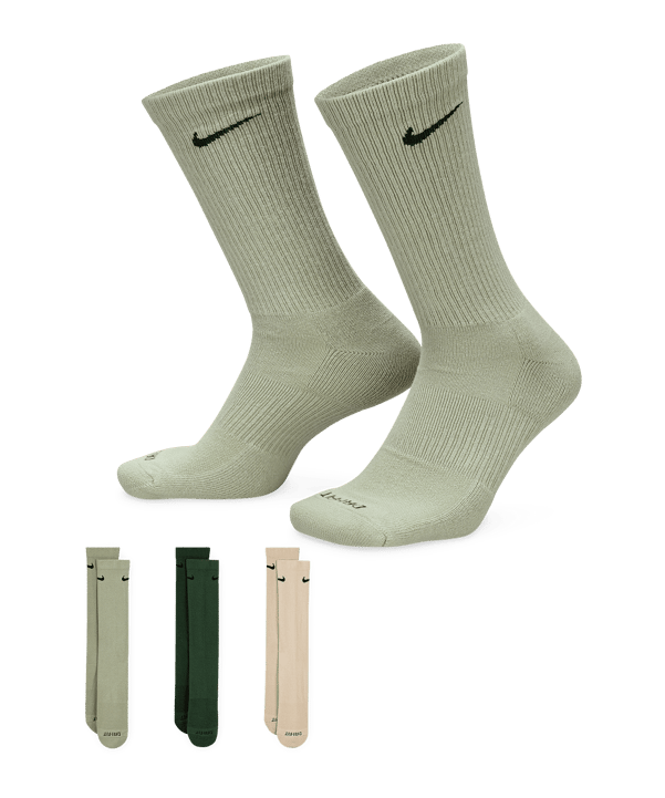 Nike Everyday Plus Cushion Crew 3er Pack Socken Mehrfarbig F994 - mehrfarbig