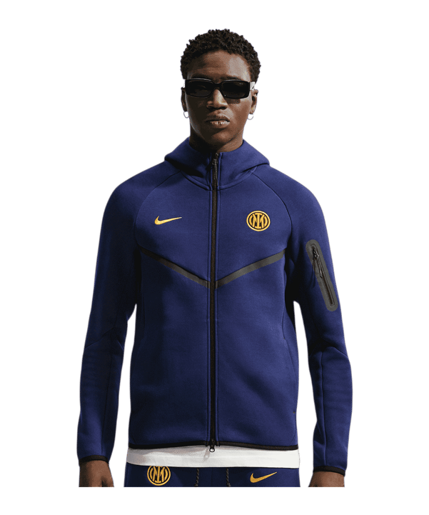 Nike FC Inter Tech Fleece Giacca con cappuccio Blu C492 - blu