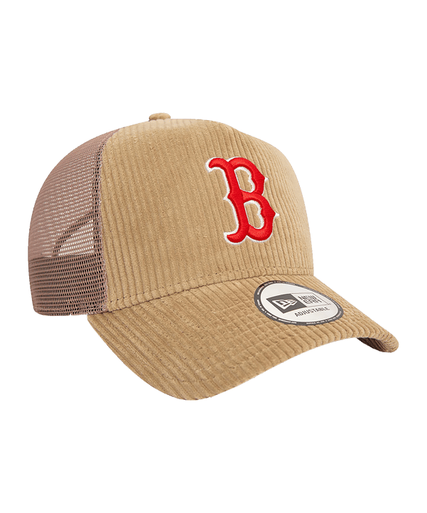 New Era MLB Boston Red Sox Cord Trucker Cap Beige - beige