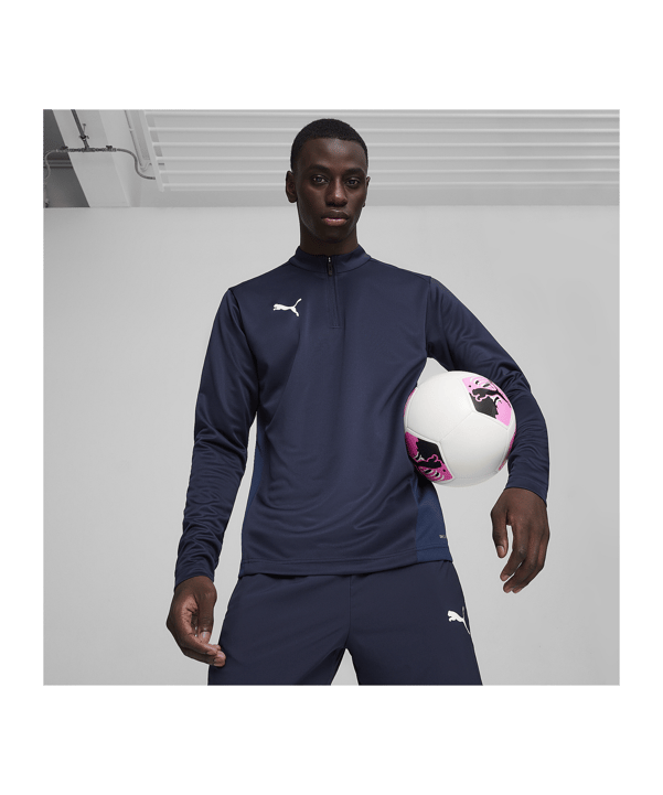 PUMA teamGOAL Training 1/4 Zip Sweatshirt Blau F06 - dunkelblau
