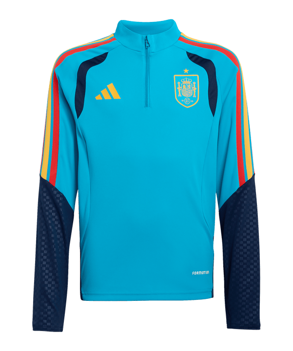 adidas Spanien Tiro Training Zip Top Kids Blau - blau