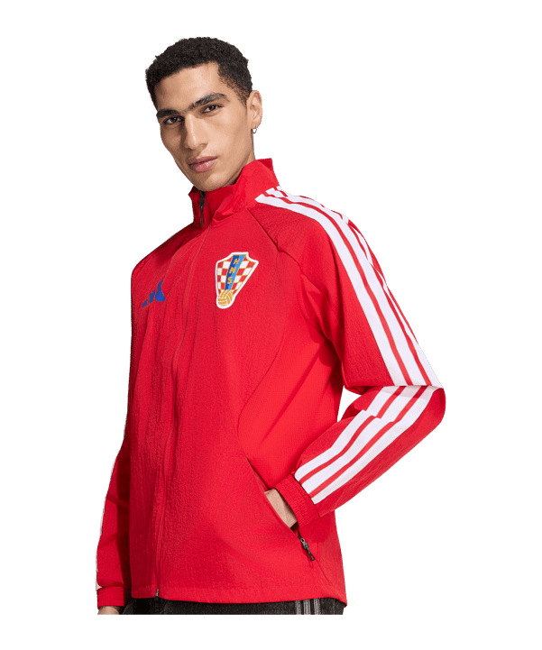 adidas Kroatien Anthem Jacke Rot - rot
