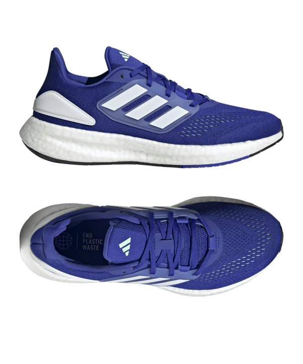 adidas Pureboost 22 Blau White Laufschuh - blau