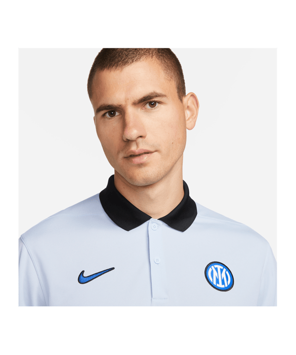 Nike Inter Mailand Polo Shirt Hellblau F548 - blau
