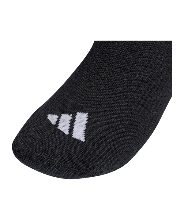 adidas 3 Stripes Mid 3er Pack Socken Schwarz - schwarz