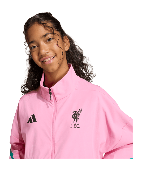adidas FC Liverpool Anthem Jacke Kids Rosa - rosa