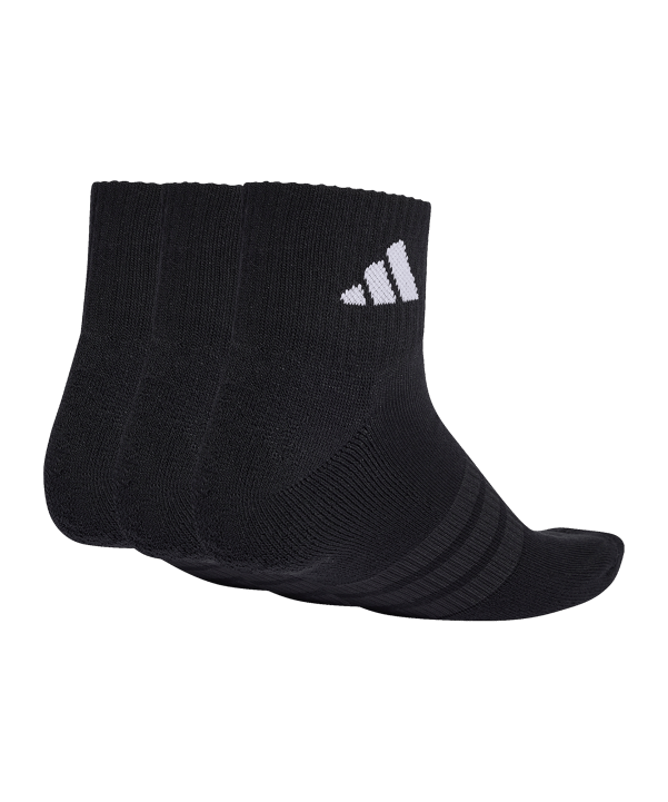 adidas Ankle 3er Pack Socken Schwarz - schwarz