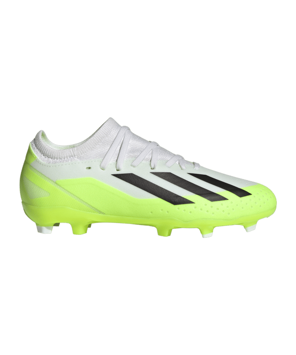 adidas X Crazyfast.3 FG Crazyrush Kids Weiss Schwarz Gelb - weiss