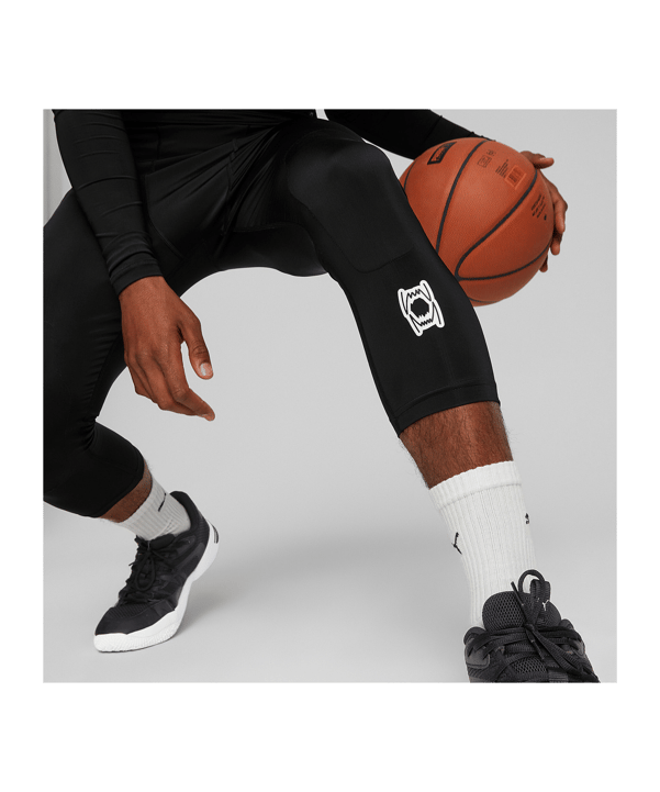PUMA Hoops Team 3/4 Tight Schwarz F01 - schwarz